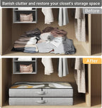 2-Pack Under Bed Storage Containers, 4.5 Inches Tall Low Profile Underbed - Image 3
