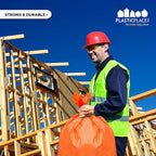 Plasticplace 42 Gallon Trash Bags |3.0 Mil | Orange Heavy Duty Contractor Trash - Image 5
