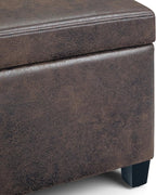 SIMPLIHOME Avalon 48 inch Wide Contemporary Rectangle Storage Ottoman Bench in - Image 9