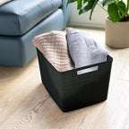 Curver Jute Large Decorative Plastic Organization and Storage Baskets, Perfect - Image 6