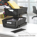 Simple Houseware 2 Tier Bathroom Organizer Tray Pull-Out Sliding - Image 5