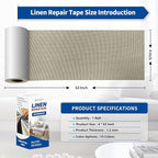 KING MOUNTAIN Linen Repair Patches, Self-Adhesive Fabric Patches, 4 X 63 inch - Image 4