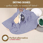 Native Fab Gingham Dish Towels 16x26 inches Set of 4 - Image 2