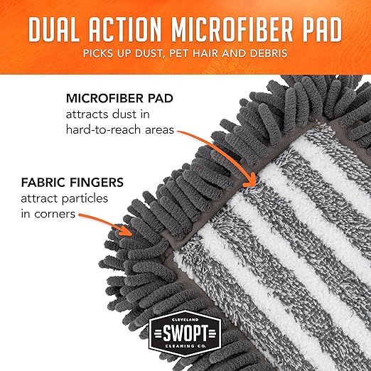SWOPT 24” Microfiber Dust Mop Refill – Microfiber Cleaning Pads - Image 8