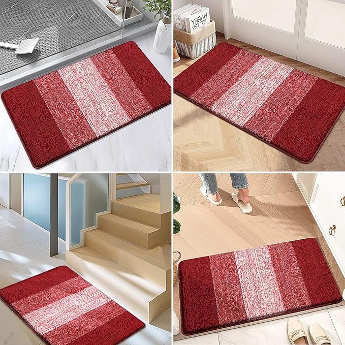 Kitinjoy Indoor Outdoor Door Mat, 30x17 Non-Slip Absorbent Dirt Trapper - Image 6
