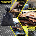 Reli. Contractor Garbage Bags 55 Gallon | 40 Trash Bags | Heavy Duty | Black - Image 6