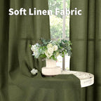 YoungsTex Olive Green Linen Curtains 78 Inch Length - Image 7