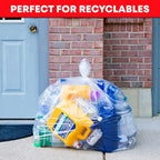 Tasker 30-33 Gallon Trash Bags Heavy Duty Clear Large Plastic Recycling Garbage - Image 4