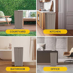 EasyUp Outdoor Trash Can with Lid, Waterproof and Sunscreen Resin Garbage Cans - Image 3