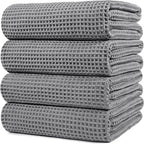 POLYTE Microfiber Oversize Quick Dry Lint Free Bath Towel, 60 x 30 in, 4 Pack by Polyte