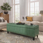 Storage Ottoman Bench, 51-Inch Large Storage Bench by FiveWillowise