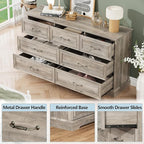 7 Drawer Dresser for Bedroom, Rustic Farmhouse Dresser - Image 5