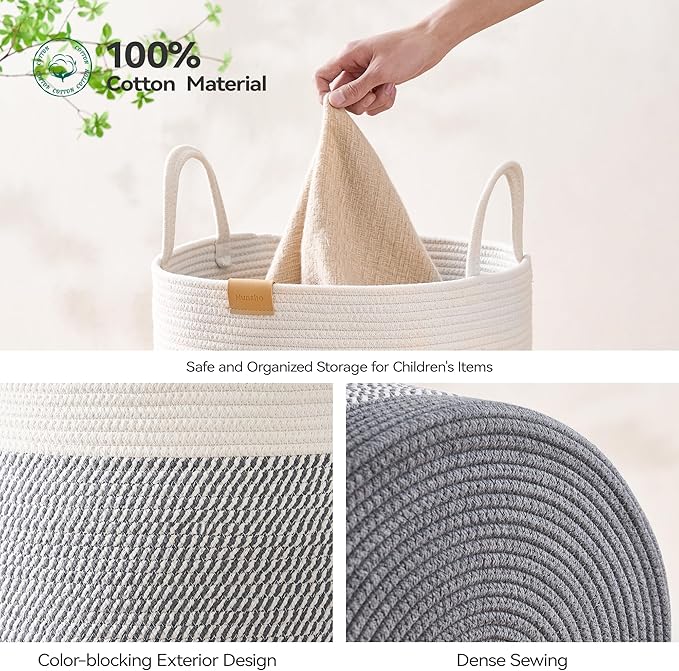 Laundry Hamper 62L, Large Laundry Basket - Image 5