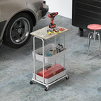 Simple Houseware 2-Tier Rolling Utility Cart - Image 6