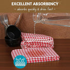 Native Fab Gingham Cotton Kitchen Towel 4 Pack 16"x26" - Image 3