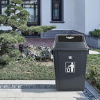 4 Packs 13 Gallon Commercial Heavy-Duty Trash/Garbage Can, Swing Lid Waste - Image 6