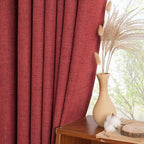 YoungsTex Red Linen Curtains 48 Inch Length - Image 5
