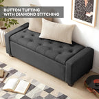 48" Ottoman with Storage, Soft Storage Ottoman Bench - Image 5