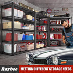 Raybee Garage Shelving 2000LBS Storage Shelves Adjustable Metal Shelves 5 Tier - Image 7