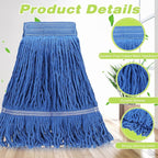 Roshtia 30 Pieces Commercial Mop Head Replacement Floor Cleaning Wet Mop Heads - Image 3