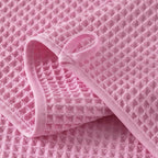 Microfiber Waffle Face Towels, 2 Pieces, Fast Drying, Lint Free - Image 3