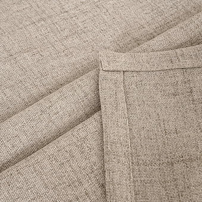YoungsTex Dark Oatmeal Linen Curtains 72 Inches Long - Image 8