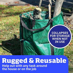 DURASACK Heavy Duty Home and Yard Bags 48-Gallon Reusable Self-Standing Lawn - Image 4