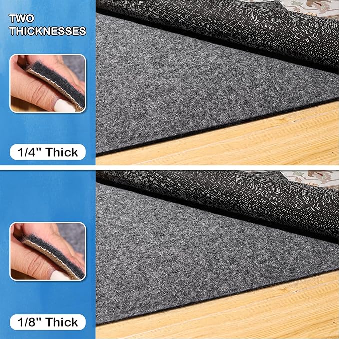 Non-Slip Rug Pads 1/4” Thick, 10x14Ft Waterproof Rugs Non Skid Rug Pad - Image 3