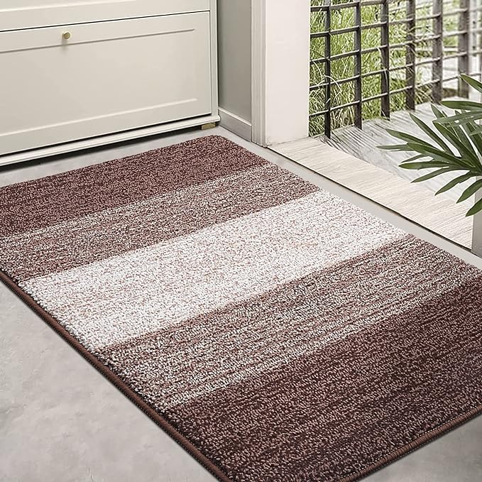 Kitinjoy Indoor Outdoor Door Mat, 36x24 Non-Slip Absorbent Dirt Trapper by Kitinjoy