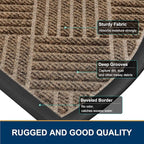 Smiry Half Circle Front Door Mat Outside Entrance, Heavy Duty Outdoor Indoor - Image 4