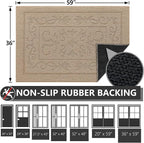 FONEYI Indoor Door Mat 36" x 59", Dirt Trapper Door Mats Non-Slip Entryway Rugs - Image 2