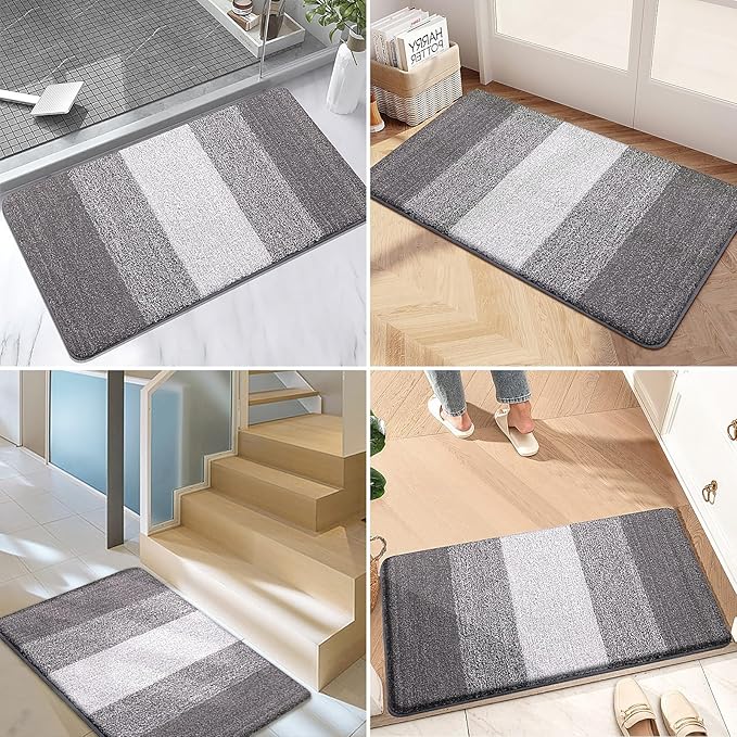 Kitinjoy Indoor Outdoor Door Mat, 48x30 Non-Slip Absorbent Dirt Trapper - Image 6