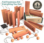 Cedar Blocks for Clothes Storage -25 pcs- Hanging Cedar Planks, Natural Closet - Image 2