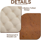30Inch Round Storage Ottoman - Image 4