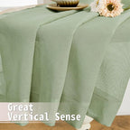 Tollpiz Small Sheer Door Curtain Closet Linen Textured Curtain Sheers Doorway - Image 6