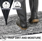 REFETONE Indoor Doormat, Front Door Mat 32"x48" Absorbent Rubber Backing Non - Image 3