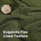 YoungsTex Olive Green Linen Curtains - Image 4