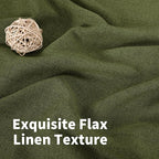 YoungsTex Olive Green Linen Curtains 78 Inch Length - Image 6