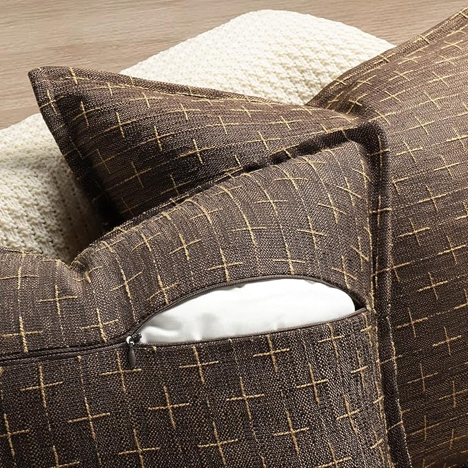 ZWJD Pillow Covers 20x20 Set of 2 Soft Polyester Textured Pillow Covers - Image 3