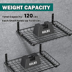EVERHANGER Garage Wall Shelves 12x18 Inch, Wall Mounted Storage Shelf, Metal - Image 4