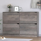Shoe Cabinet with 4 Flip Drawers, Narrow Hidden Shoe Storage Cabinet, Slim - Image 3
