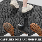 Yimobra Extra Large Door Mat 60x32, All-Weather Waterproof Non-Slip Welcome - Image 6