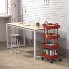 Simple Houseware 4-Tier Multifunctional Rolling Utility Cart - Image 3