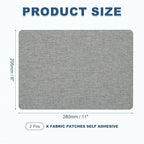 PATIKIL 8x11 Inch Linen Repair Patches, Light Gray - Image 2