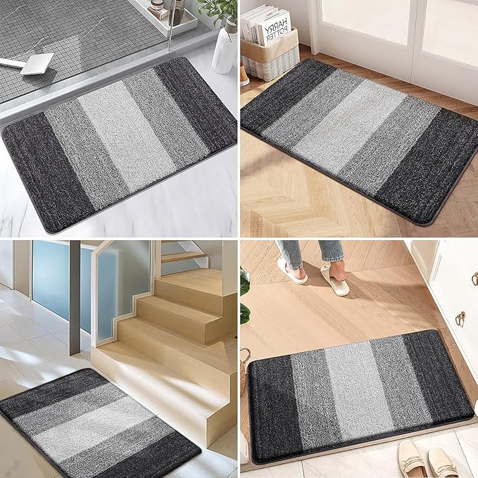 Kitinjoy Indoor Outdoor Door Mat, 47x24 Non-Slip Absorbent Dirt Trapper - Image 6