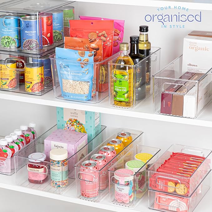 Plastic Food Storage 2 Pack Clear Container Bin - Image 7