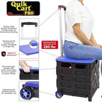 dbest products Quik Cart Pro Wheeled Rolling Crate Teacher Utility - Image 3