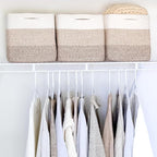NaturalCozy Storage Cubes 11 Inch Cotton Rope Woven Baskets - Image 5