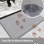 BEQHAUSE Door Mat 24" x 36", Non-Slip Door Mats Indoor Entryway Rugs Washable - Image 5