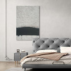 NANKAI Hand-painted Minimalism Black and Gray Art Oil painting Canvas Abstract - Image 4